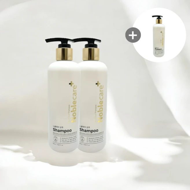 (2+1 증정) 노블케어 천연유래 저자극 탈모 완화 샴푸, 3개, 500ml