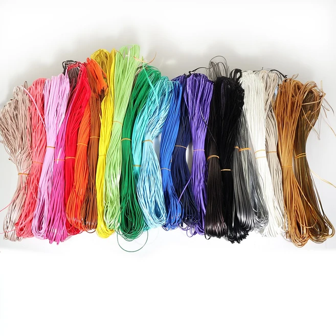 미용 가위 가죽끈 공예용 레자 스트링 컬러 레더 스트랩, 1개, 1.핑크