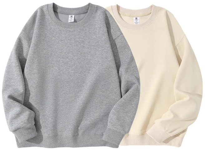 1+1 남자 맨투맨 긴팔티 데일리 오버핏 무지 면질 맨투맨 2장 세트 남녀공용 Sevenmoon