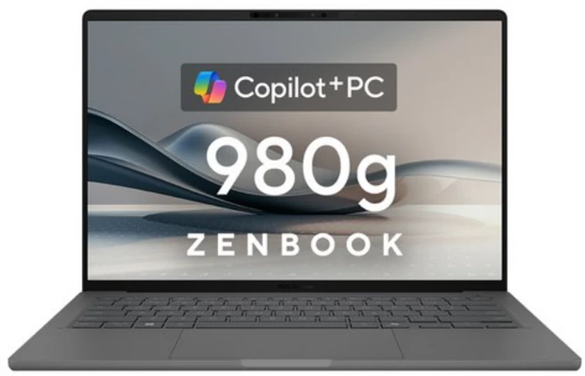 에이수스 2025 젠북 A14 스냅드래곤, Iceland Gray, 512GB, 16GB, WIN11 Home, UX3407QA-QD345W