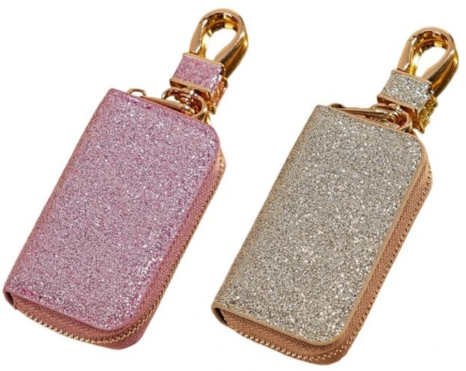 쭈니즈 차키케이스 1+1 자동차 키 리모컨 커버 케이스 홀더 링, 핑크골드+실버골드