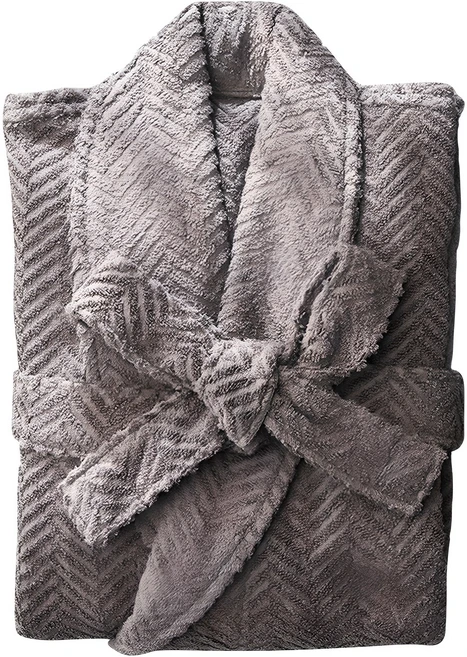 소프트터치 40수 헤링본 호텔용 목욕가운, 차콜그레이, 1개