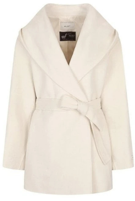 [백화점판] JJ지고트 여성 따뜻한 양모 알파카 헤링본 후드 코트