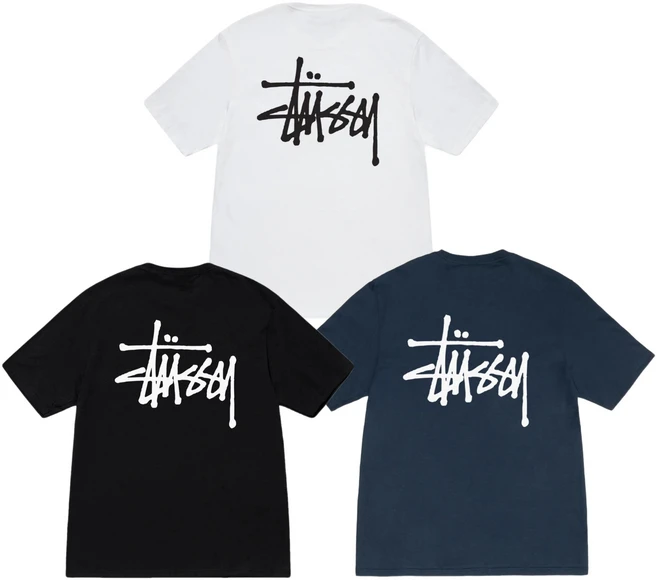 [당일발송] 스투시 본사 정품 베이직 티셔츠 공용 반팔 1905000 + GRAD 정품보증택