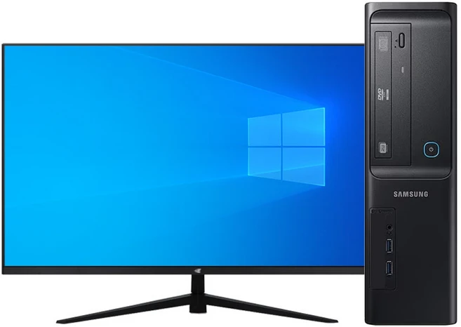 아고라 시스템즈 삼성 사무용 컴퓨터 데스크탑 i7-8700 8GB 256GB 윈10 본체 및 모니터세트, 아고라 권장형 신품 24인치모니터