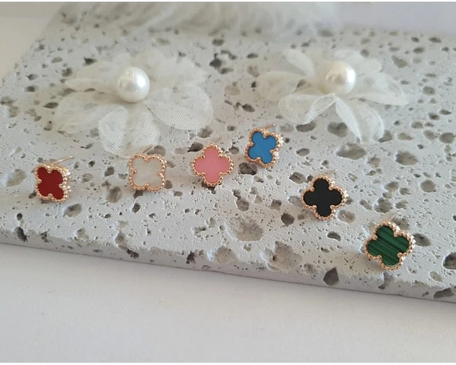 [실버925] 크로버목걸이 알함브라목걸이 귀걸이 세트