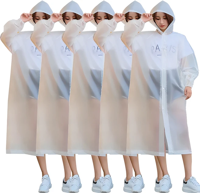 5장세트 다회용 두꺼운 EVA 우비