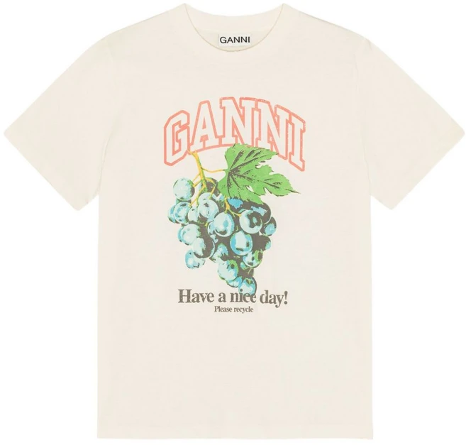 GANNI(가니) 그래픽 프린트 티셔츠