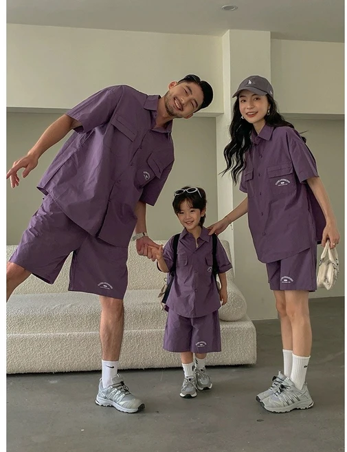 패밀리룩 반바지 여름 세트 가족 상하 반팔 셔츠