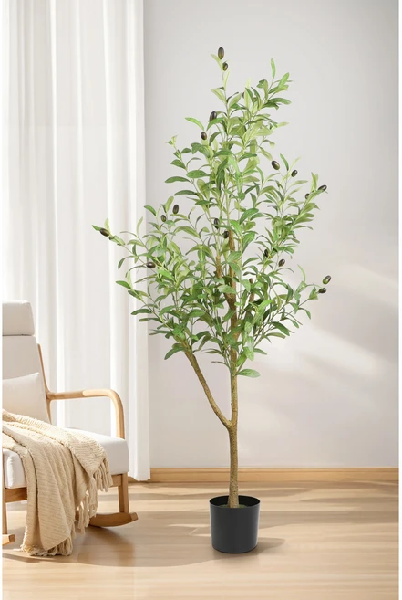 서치잇 올리브나무 120cm 식물인테리어 인조 조화나무 집들이 선물 카페 식당 개업식 축하화분배달 다용도 올리브나무 공기청정 인테리어 화분, 1개