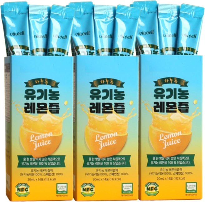 레몬즙 스틱 착즙 레몬수 식약청인정, 20ml, 70개