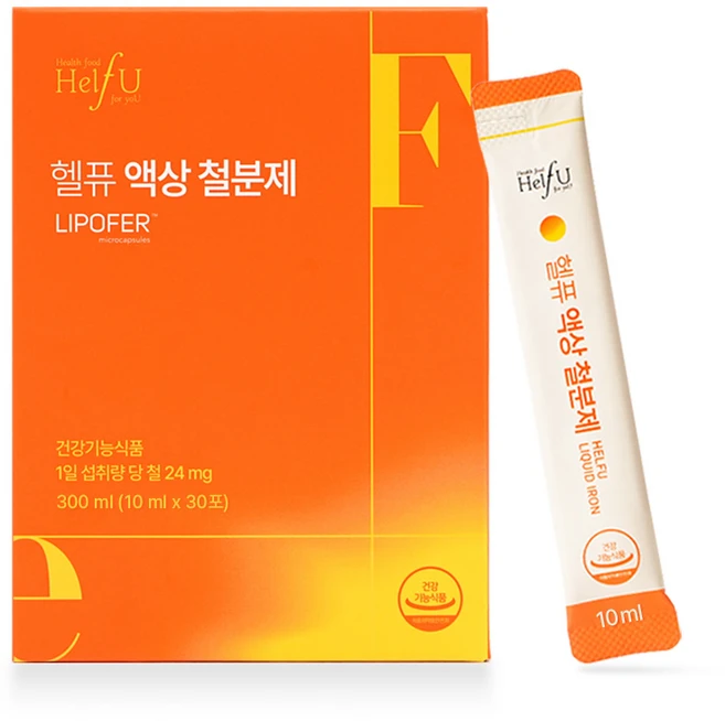 헬퓨 임산부 액상 철분제 24mg, 10g, 1박스