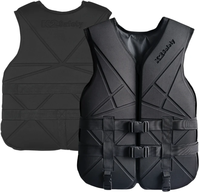 K2 Safety 구명조끼 성인 네오프렌, 블랙