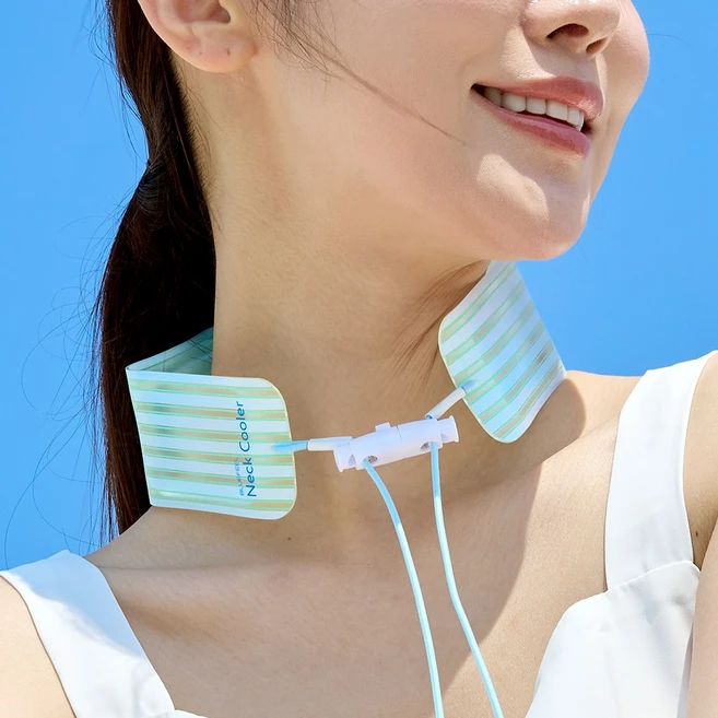 블루필 아이스쿨링 대용량 넥쿨러 와이드, 블루 스트라이프