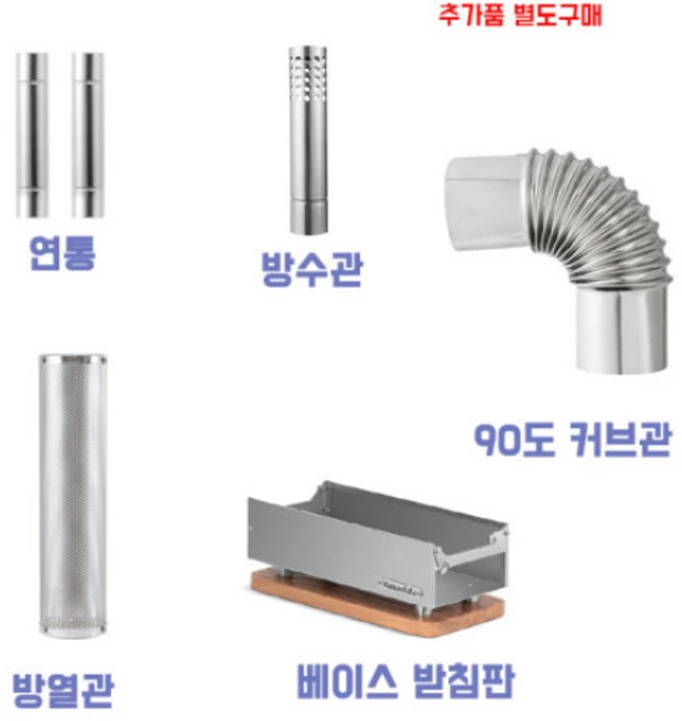 네이처하이크 캠핑 난로 불멍 미니 동계 화로 연통/90도 커브관 추가구성품 NH21SK004, 1개