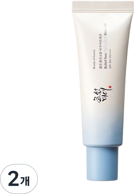 [NEW] 조선미녀 맑은쌀선크림 아쿠아프레쉬, 2개, 50ml
