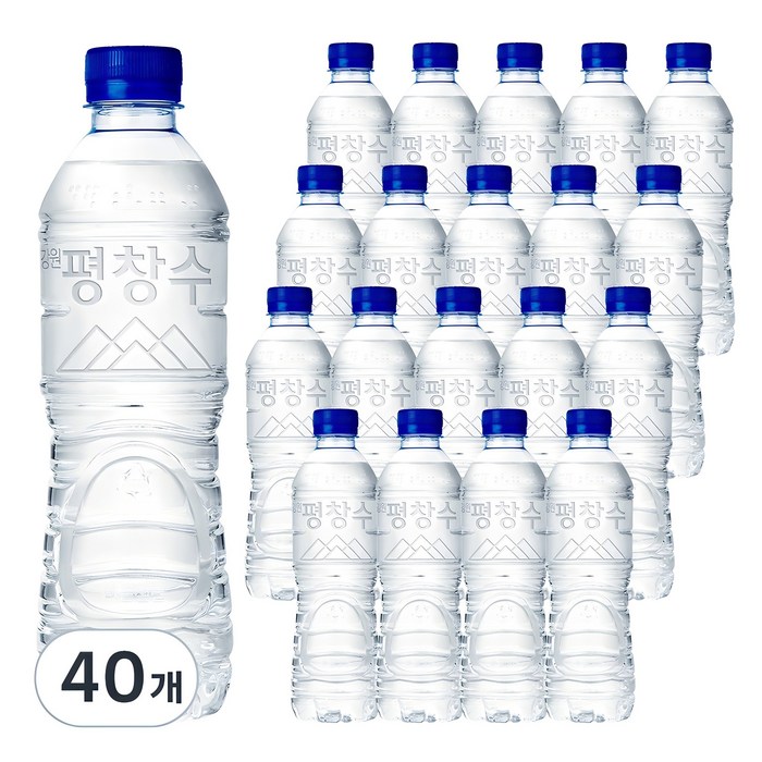평창수 무라벨 생수 500ml 40개 소용량 페트 묶음