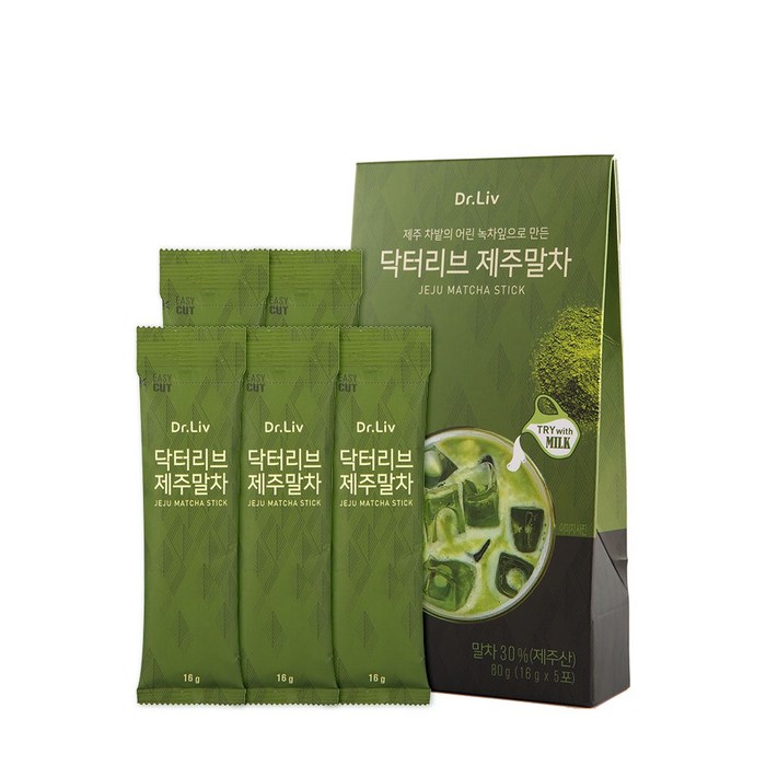 닥터리브 제주말차 스틱, 80g, 2박스 대표 이미지 - 녹차가루 추천