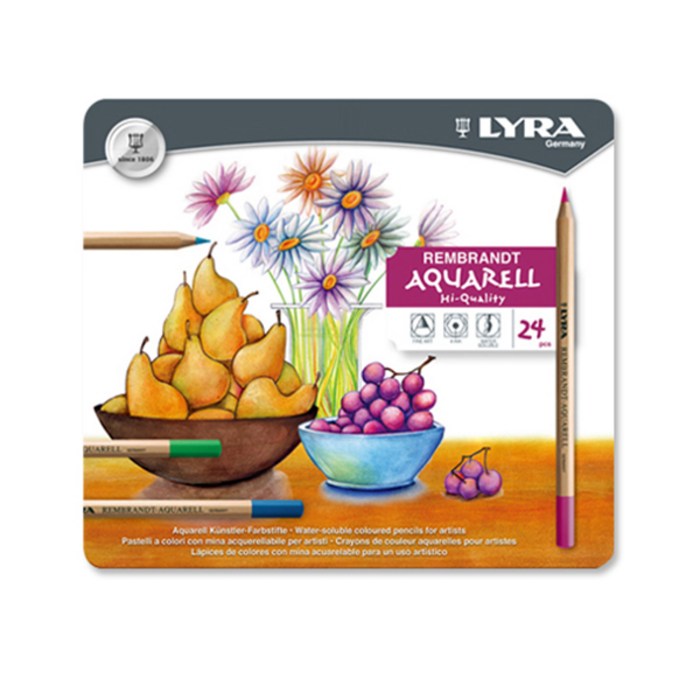 LYRA 램브란트 수채화 색연필, 24색 대표 이미지 - 고급 색연필 추천