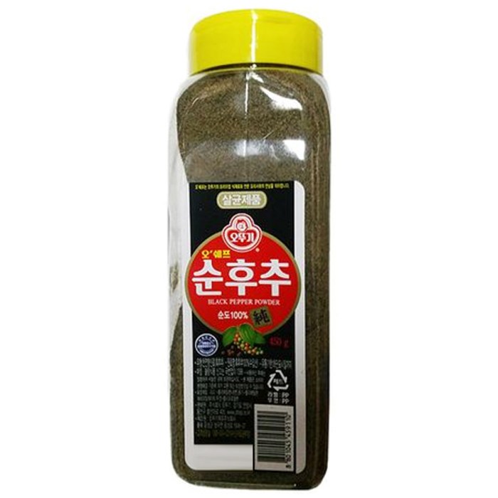 [오뚜기] 오쉐프 순후추, 병, 450g 대표 이미지 - 후추 추천