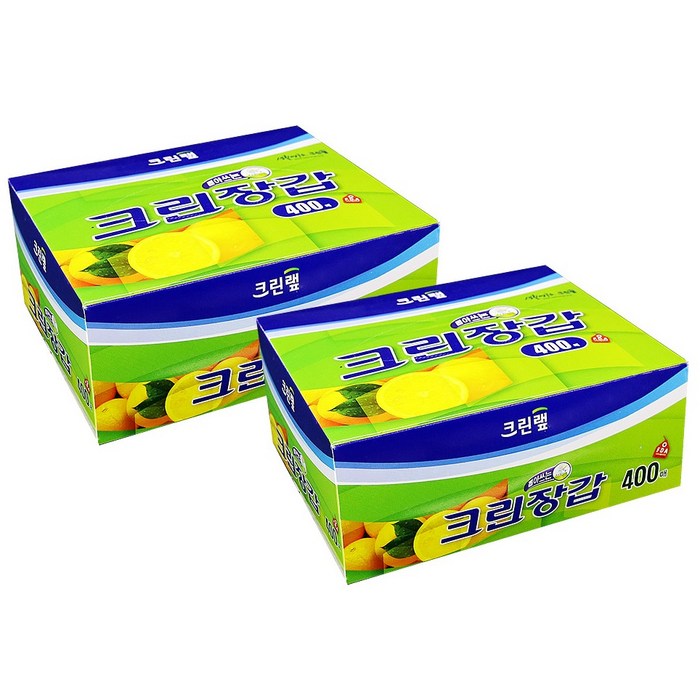 크린랲 뽑아쓰는 크린 장갑 400매, 2개 대표 이미지 - 비닐장갑 저렴한거 추천