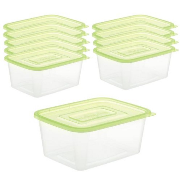 쿡앤락 밀폐 사각용기 1.5 L 10p 세트, 1개, 밀폐용기 10p 대표 이미지 - 김치통 추천