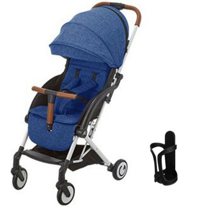 애니고 A5 휴대용 유모차 + 쿨시트 + 컵홀더 + T바 안전가드 + 이너시트, 미드나잇 네이비 대표 이미지 - 기내반입 유모차 추천