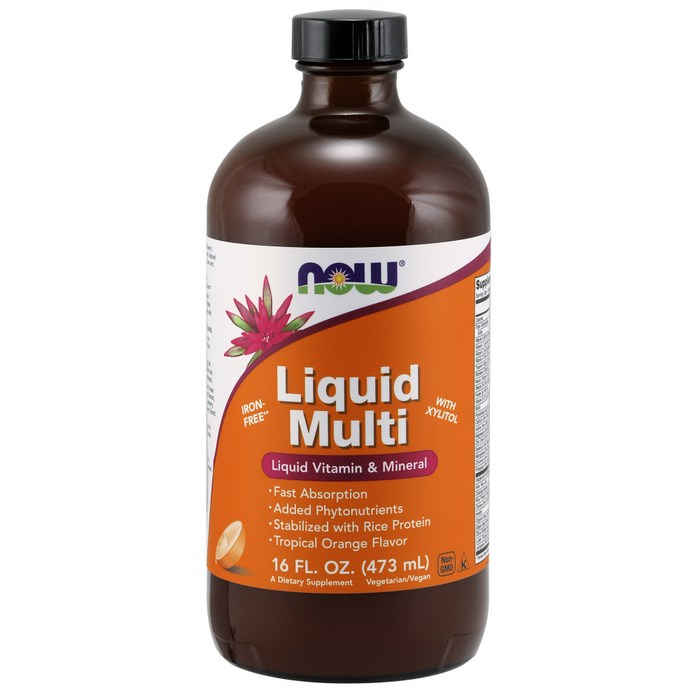 나우푸드 리퀴드 멀티 비타민 & 미네랄 트로피컬 오렌지 비건, 473ml, 1개 대표 이미지 - 액상비타민 추천