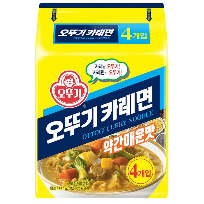 오뚜기 카레면 130g, 4개입 대표 이미지 - 오뚜기 카레 추천