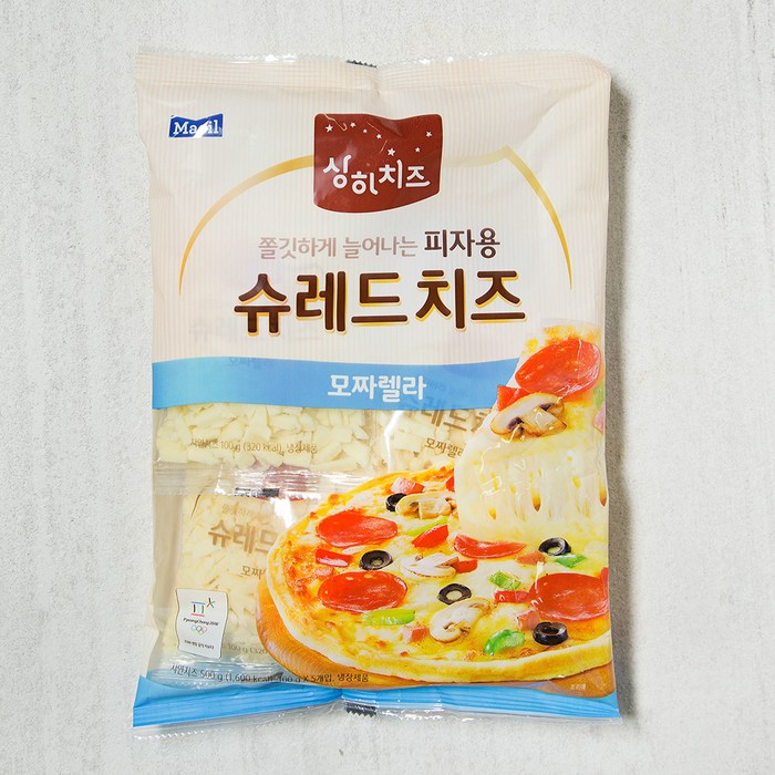 상하치즈 모짜렐라 피자용 슈레드 치즈, 500g, 1개 대표 이미지 - 상하치즈 추천