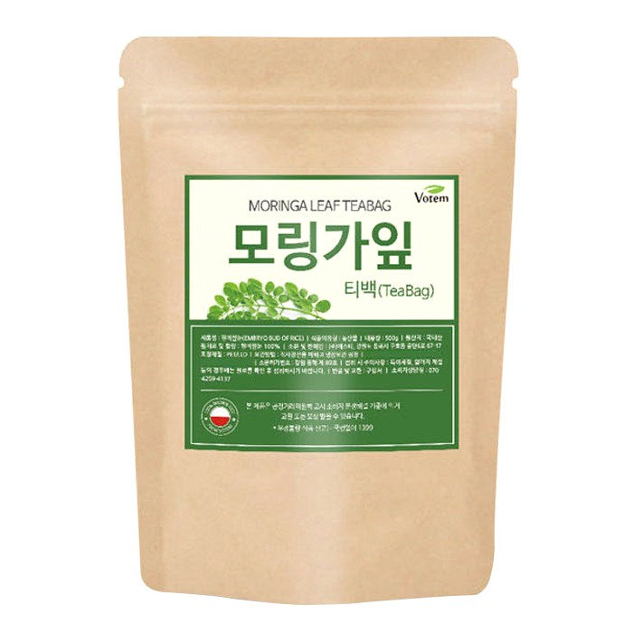 보탬 모링가잎 삼각 티백차, 1g, 100개 대표 이미지 - 모링가 차 추천