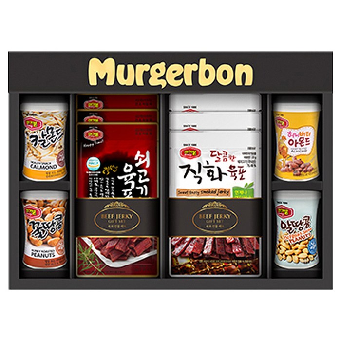 머거본 프리미엄 3호 육포 + 견과 선물세트, 635g, 1세트 대표 이미지 - 육포 선물 세트 추천
