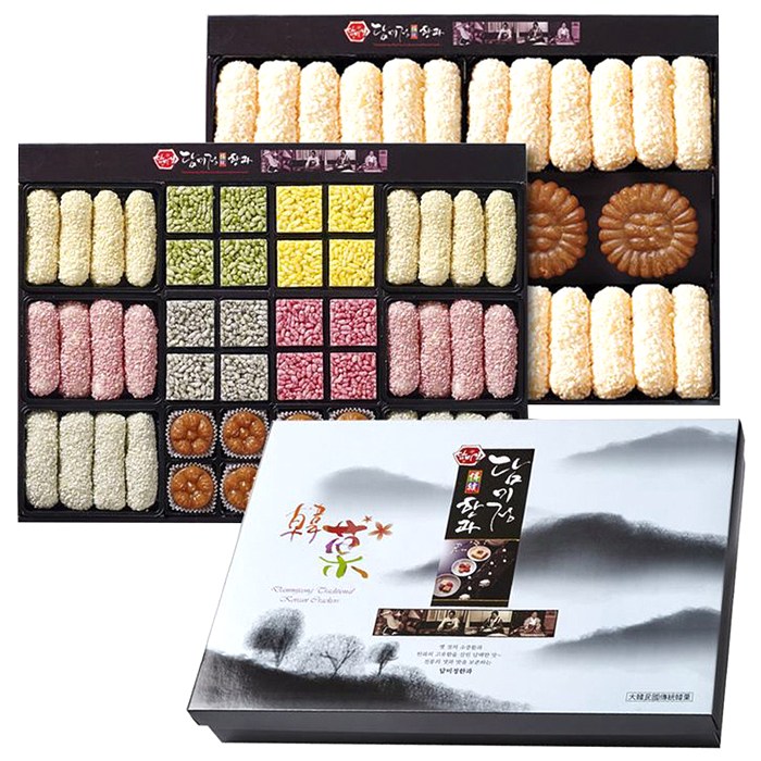 담미정 전통한과 선물세트 + 보자기, 791g, 1세트 대표 이미지