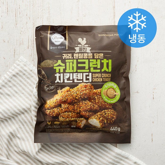 올반 슈퍼크런치 치킨텐더 (냉동), 440g, 1개 대표 이미지 - 케이준 치킨 추천