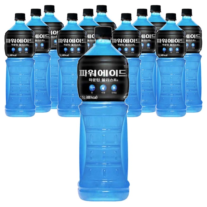 코카콜라 파워에이드 마운틴 블라스트, 1.5L, 12개 대표 이미지 - 이온음료 추천