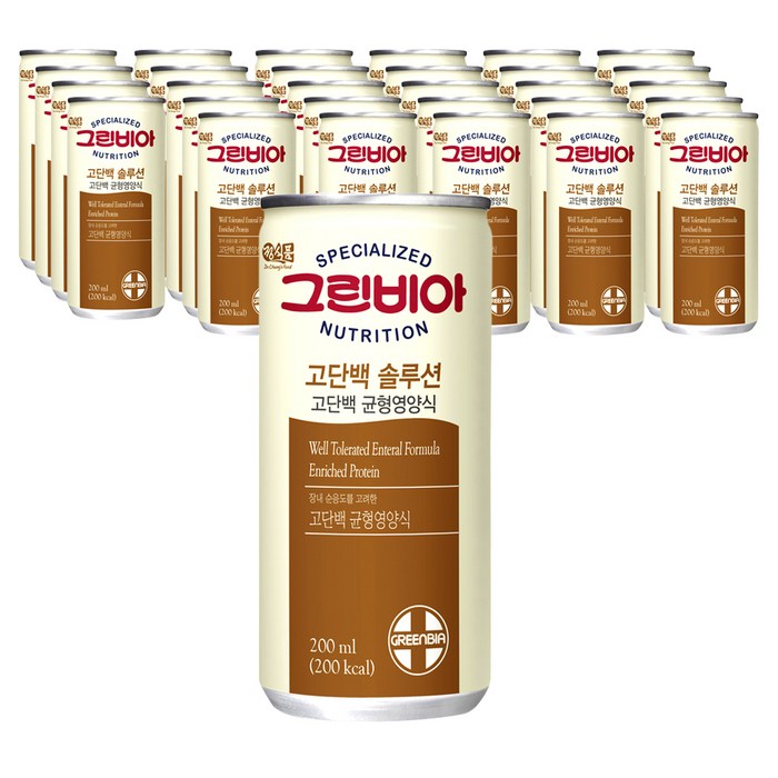 정식품 그린비아 고단백 솔루션 고담백 균형영양식, 200ml, 30개 대표 이미지 - 당뇨식 추천