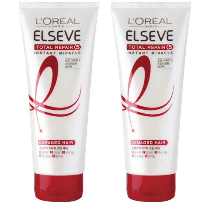 로레알파리 토탈 리페어5 인스턴트 미라클 헤어팩, 170ml, 2개 대표 이미지 - 헤어 트리트먼트 추천