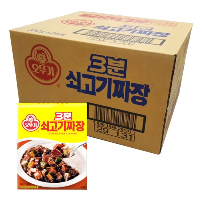오뚜기 3분 쇠고기 짜장, 200g, 24개 대표 이미지 - 오뚜기 3분 추천