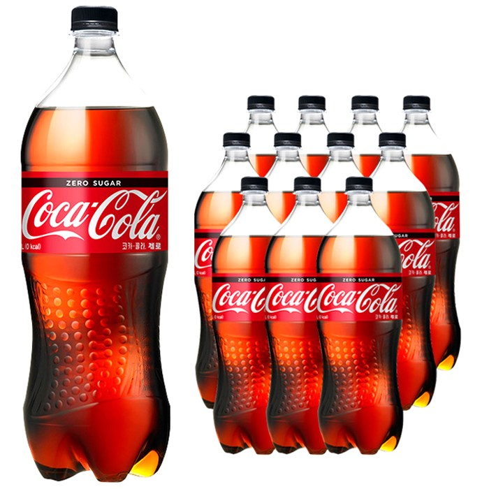 코카 콜라 제로 슈거 Zero Sugar, 1.5L, 12개 대표 이미지 - 제로 탄산음료 추천