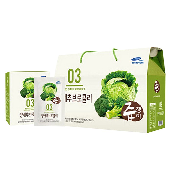 즙쟁이 양배추브로콜리즙, 90ml, 30개입 대표 이미지