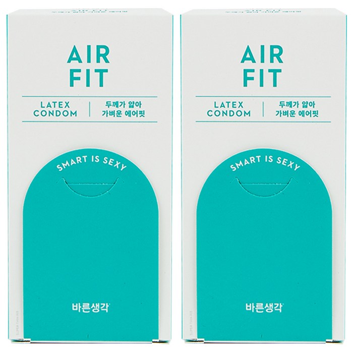 바른생각 002 에어핏 콘돔, 12개입, 2개 대표 이미지 - 피임기구 추천