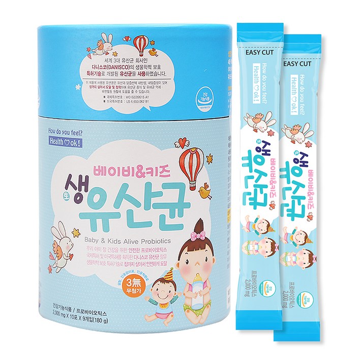 헬퍼장 베이비 키즈 생유산균, 2g, 90개 대표 이미지 - 어린이 유산균 추천