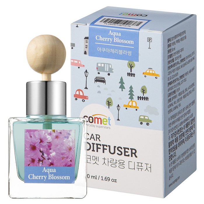 코멧 설레는 향 가득 차량용 디퓨저 50ml, 아쿠아체리블라썸, 1개 대표 이미지 - 차량용 디퓨저 추천