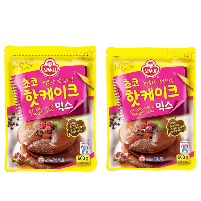 오뚜기 쵸코 핫케이크 믹스, 500g, 2개 대표 이미지 - 수플레 팬케이크 추천