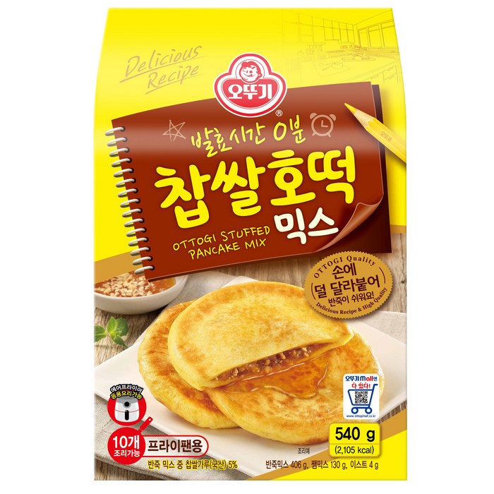 오뚜기 찹쌀호떡믹스, 540g, 1개 대표 이미지 - 호떡 추천