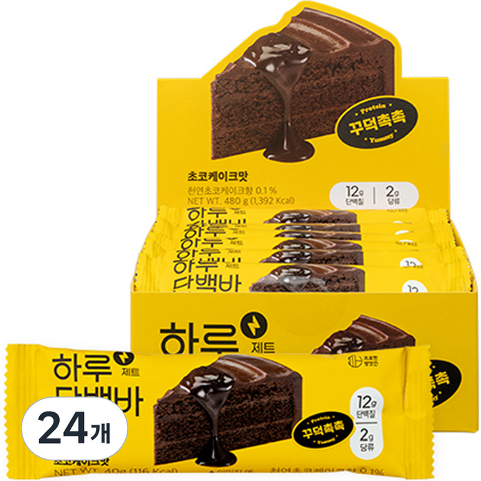 프로틴방앗간 하루단백바 제트 초코케이크맛, 40g, 24개 대표 이미지 - 프로틴 간식 추천