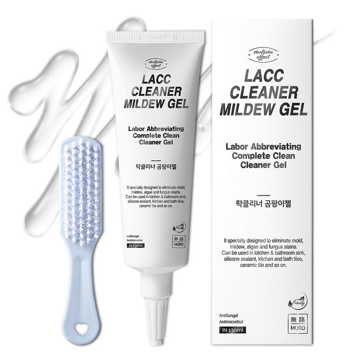 무로 락클리너 곰팡이제거젤 130ml + 청소솔, 1세트 대표 이미지 - 창틀 청소 추천