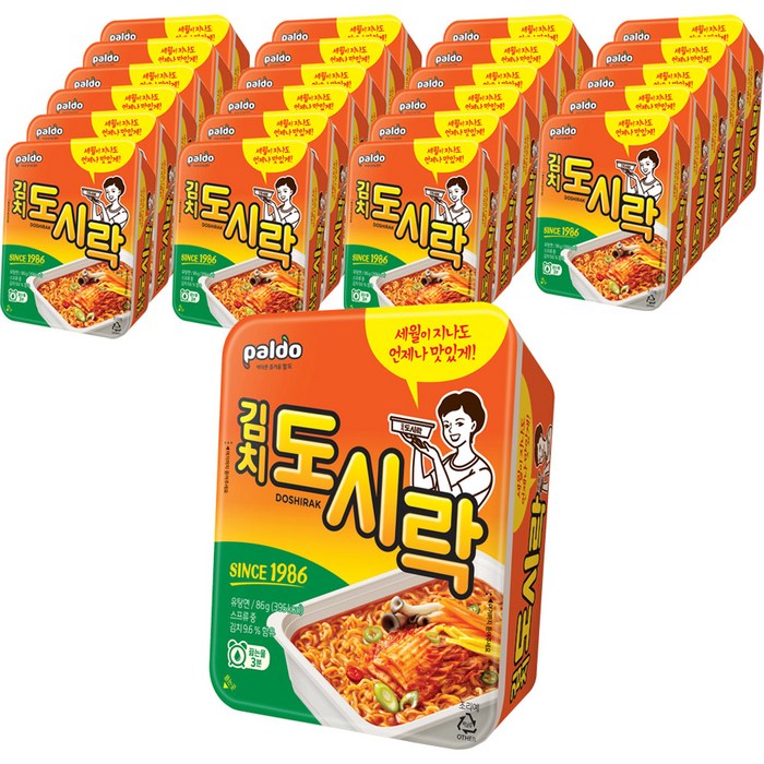 팔도 김치 도시락 86g, 24개 대표 이미지 - 점보 도시락 라면 추천