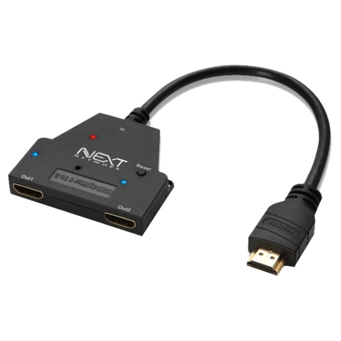 넥스트 이지넷 유비쿼터스 HDMI 1대2 모니터 분배기 NEXT-0102SPC, 본상품선택 대표 이미지 - HDMI 분배기 추천