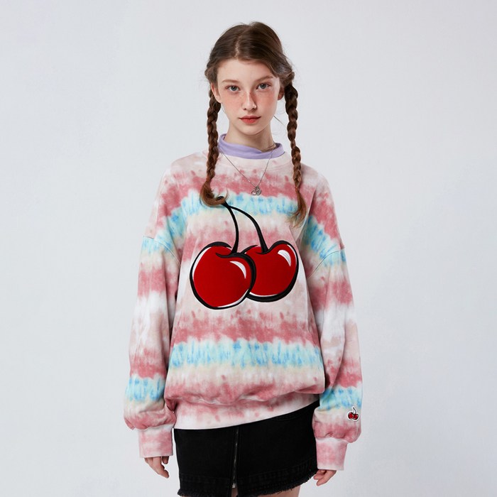 키르시 BIG CHERRY TIE DYE SWEATSHIRT KS 대표 이미지 - 키르시 맨투맨 추천